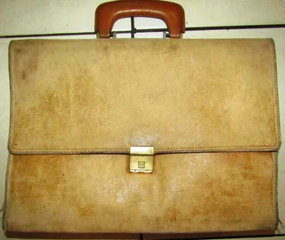 Genuine Leather Multi-Compartment Lockable Brief Case