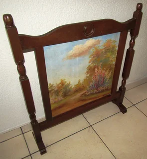 Original Oil Painting in Floor Standing Frame as Fireplace Screen- w=665mm; h=750mm