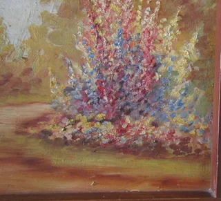 Original Oil Painting in Floor Standing Frame as Fireplace Screen- w&#61;665mm; h&#61;750mm