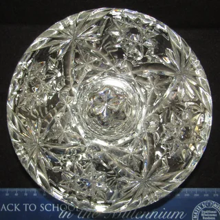 Crystal Glass Candy Bowl and Lid - d&#61;18cm