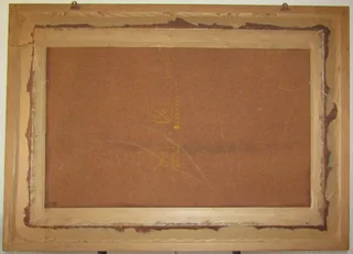 Abstract Modern Tapestry Mounted, Framed and behind Glass - w&#61;1300mm; h&#61;995mm