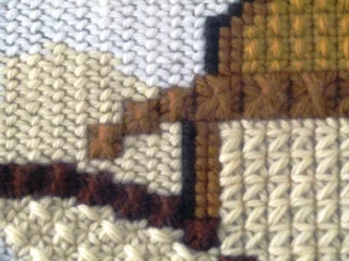 Abstract Modern Tapestry Mounted, Framed and behind Glass - w&#61;1280mm; h&#61;870mm