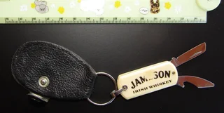 Jameson Irish Whiskey - Pocket-knife with Leather Key Ring Cover