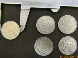 50c x 5 - various years