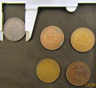 1/2d x 5 - various years