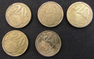 20c x 5 - various years **ideal for beginners**