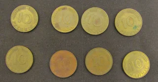10 Pfennig x 8 - various years