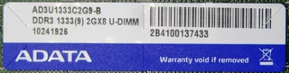 2gb Ddr3 Adata Ram Module