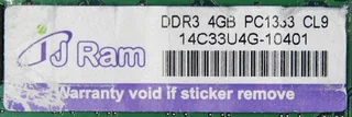4GB DDR3 J-Ram RAM Module
