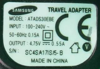 Samsung Travel Adapter - ATADS30EBE 4.75V 0.55A