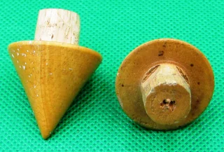 2 x Wooden End Caps for Wooden Curtain Rods, Decorative Rail