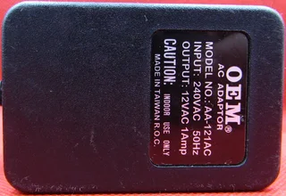12V 1A AC/AC Power Supply OEM AA-121AC