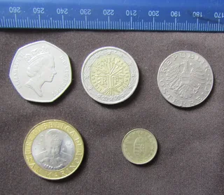 Assorted European Coins x 5