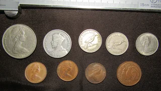 Assorted New Zealand Coins x 9