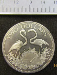 Two Dollars Commonwealth of the Bahamas - 1974