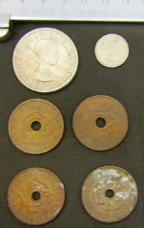 Assorted Rhodesia and Nyasaland Coins x 6