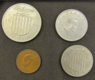 Assorted Zambia Coins x 4