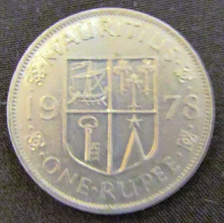 One Rupee 1978 Maurituis Coin