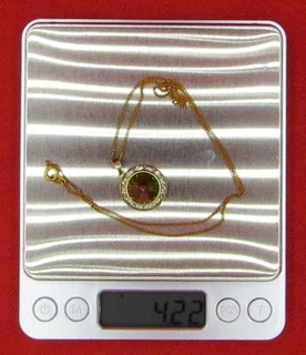 Vitrail Crystal Gold Tone Pendant Necklace