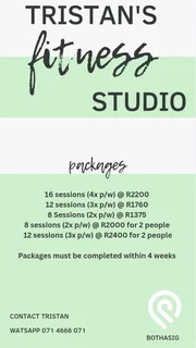 Private personal training studio