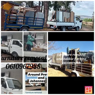 Furniture removal and bakkie for hire 0610967988