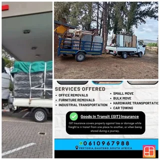Furniture removal and bakkie for hire 0610967988