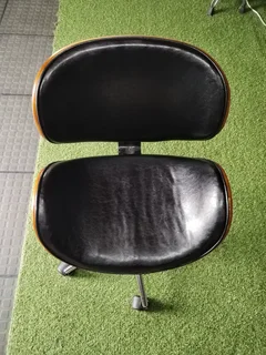 Ergonomic U-type Backrest Wood 360° Swivel Office Chair With Gas lift