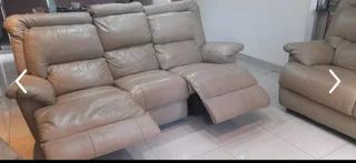 Leather lounge suite