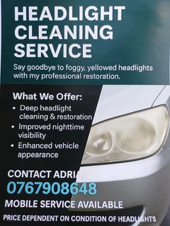 Headlight cleaning service