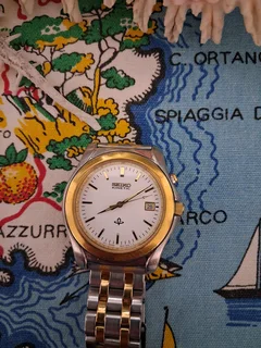 Seiko Kynetic two tone Kynetic