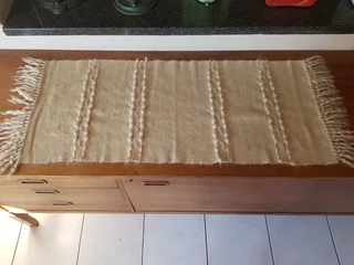 Mohair tablecloth and buffet runner