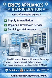 Eric's Appliances Expert Appliance Repairs We specialize in repairing Supermarket refrigeration