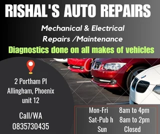 Auto diagnostics/mechanical and electrical repairs done on all makes of vehicles