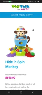 Fisher price Baby gym and Hide N Spin Monkey Toy