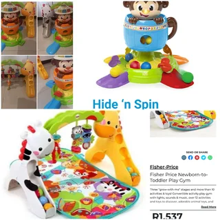 Fisher price Baby gym and Hide N Spin Monkey Toy