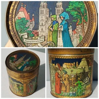 Christmas: Decorative Vintage German Gingerbread Tin  (e. Otto Schmidt)