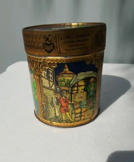 Christmas: Decorative VINTAGE German Gingerbread Tin  (E. Otto Schmidt)