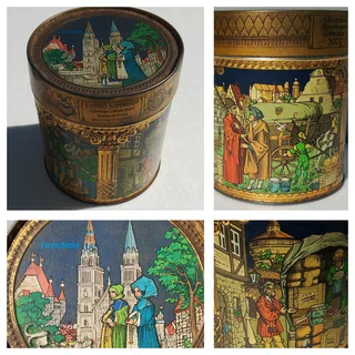 Christmas: Decorative Vintage German Gingerbread Tin  (e. Otto Schmidt)