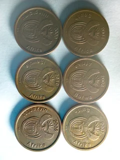 numismatics collectable uncirculated 5 cent coins