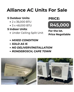 Alliance Under-Ceiling AC Units – 36k &amp; 48k BTU – Mixed Condition