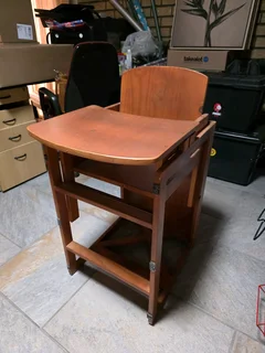 Custom wood made high chair