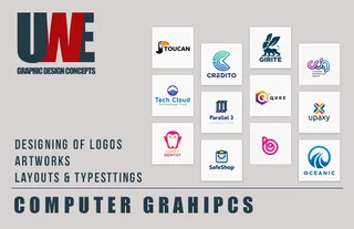 LOGO DESIGN, BUSINESS CARD, BROCHURES, FLYERS, POSTERS, VINYL STICKERS, CONTRA VISION, ROLLUP BANNER