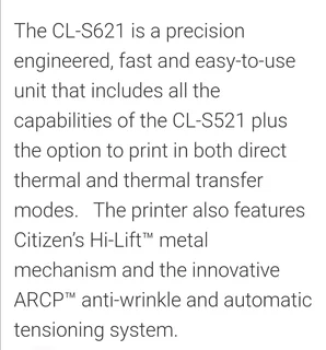 Citizen CLS621 printer for sale.