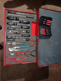 Toolbox with Imperial tools for aircraft use
