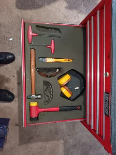 Toolbox with Imperial tools for aircraft use