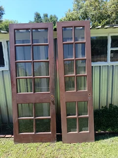 Cottage Doors Solid Wood Glass intact