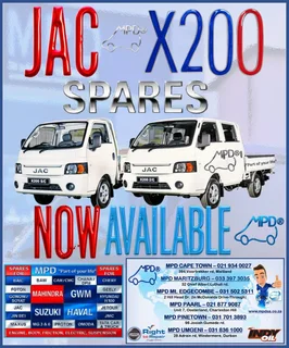 JAC X200 Spares Now Available at MPD Pinetown!