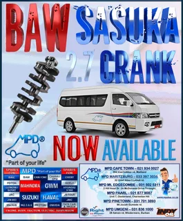 BAW Sasuka Crank 2.7 Now avil to order