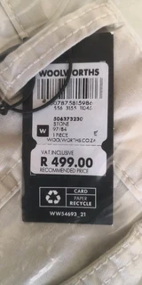 WOOLWORTHS CHINOS X 2 Brand New