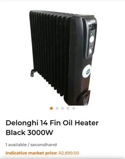DeLonghi 14 Fin Oil Radiator Heater